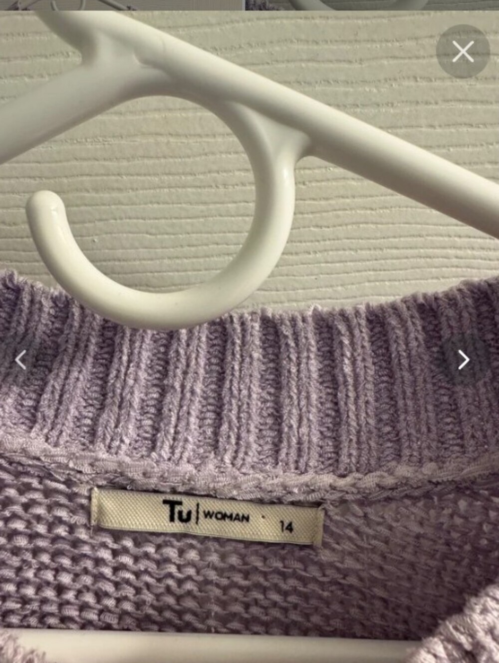 TU Sz 14 Women's Lavender Crewneck  Sweater - Picture 3 of 5